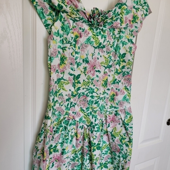 Vintage Combinations 100% Cotton Floral Dress - Picture 9 of 10